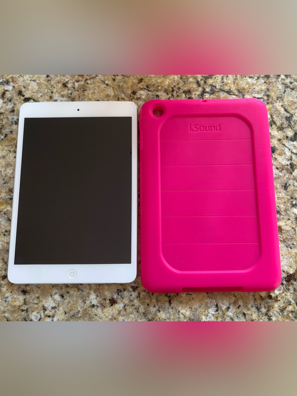 Apple iPad Mini 1st Gen 16GB WiFi + Cellular A1455 Silver + iSound Case